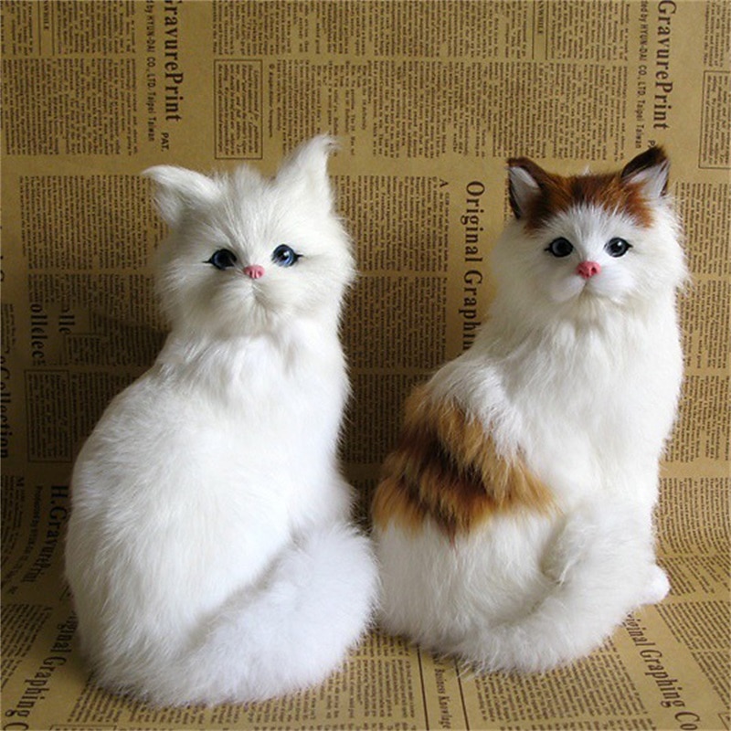 Simulated Animal Cat Creative Decoration Decoration Decoration Simulated Cat Model Squatting Cat Persian Cat Flower Cat Squatting Cat Little Cat