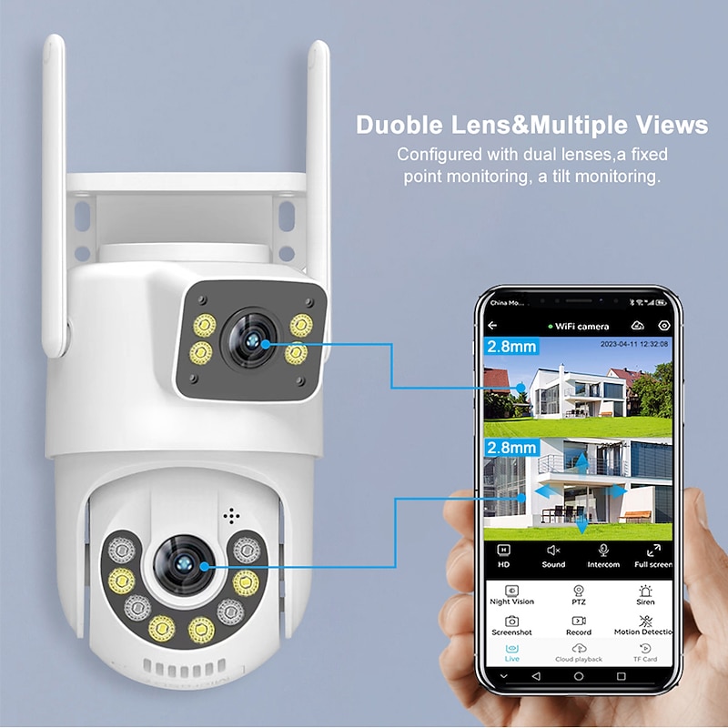DIDSeth 4MP Wifi Ptz Camera Outdoor Dual-Lens Human Detect Night Vision Security Protection CCTV Vedio Surveillance IP Camera4