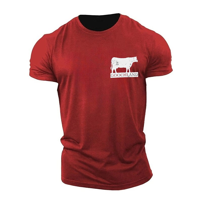 Men's Animal Cow Graphic Prints T shirt Graphic Tee Casual Style Classic Style Tee Top Short Sleeve T shirt Crew Neck Shirt Fashion Designer Classic Outdoor Street Sport Light Blue Black Pink Summer4