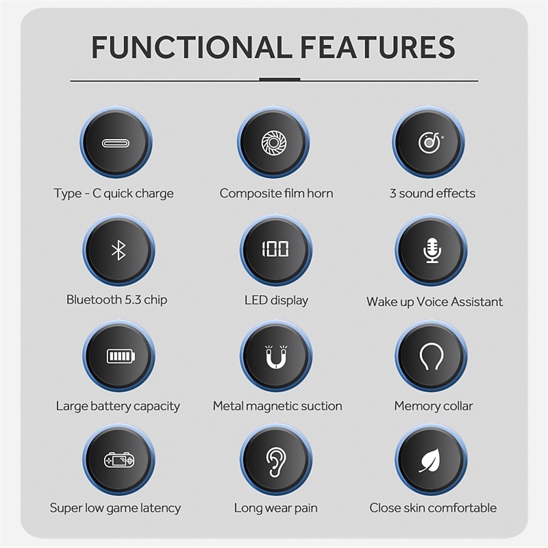 GM-Y10 Neckband Headphone In Ear Bluetooth 5.3 Ergonomic Design Stereo Deep Bass for Apple Samsung Huawei Xiaomi MI  Camping / Hiking Running Everyday Use Mobile Phone Travel Entertainment Car3