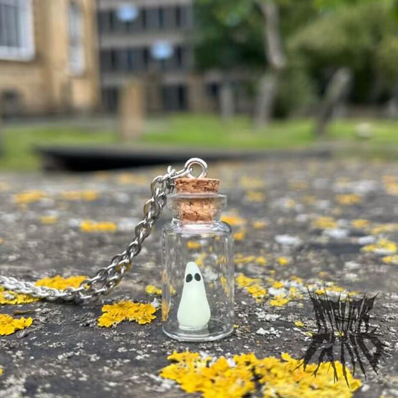 The Adopt a Ghost Necklace Halloween Gift, Cute Ghost Necklace Gothic Gfts, Cute Spooky Ghost4