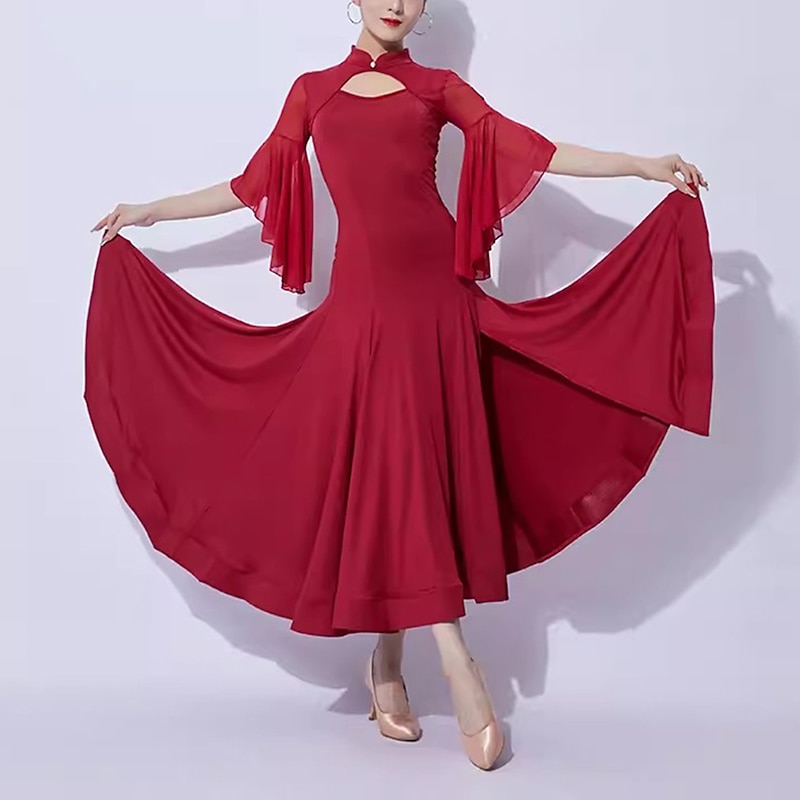 Ballroom Dance Competition Dress Women's Performance Party Modern Waltz Dancing Clothes Stage Dancewear Costumes4