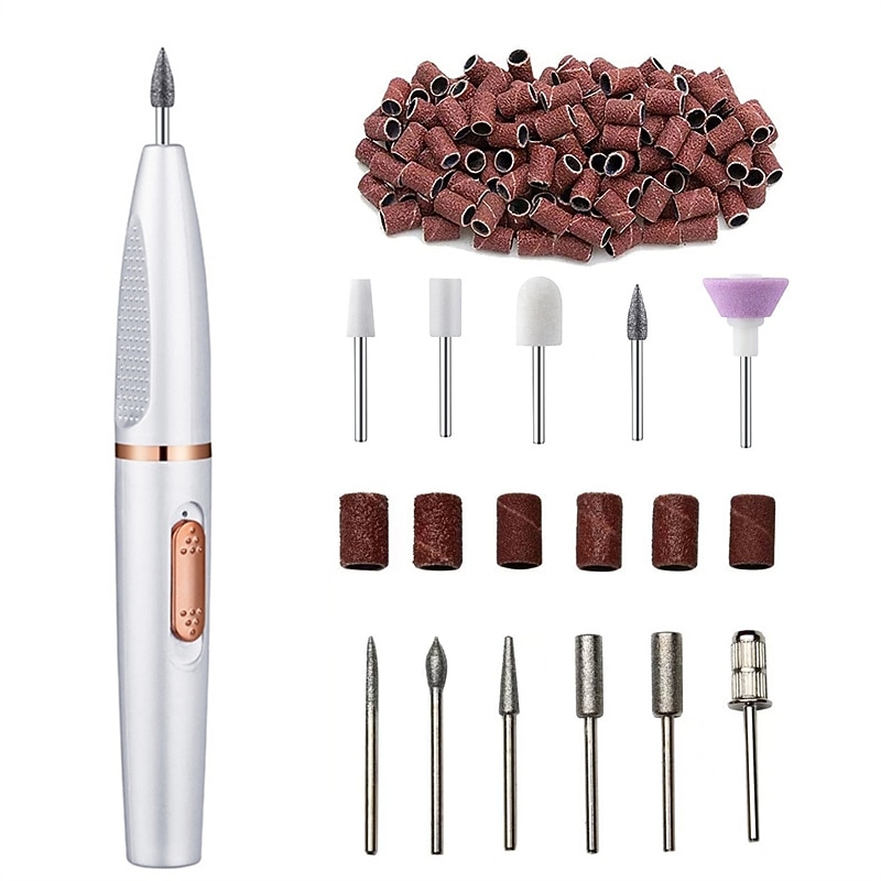 Revamp Your Nails with this Electric Mini Manicure Pen & Multi-Head Nail Grinder Set!2