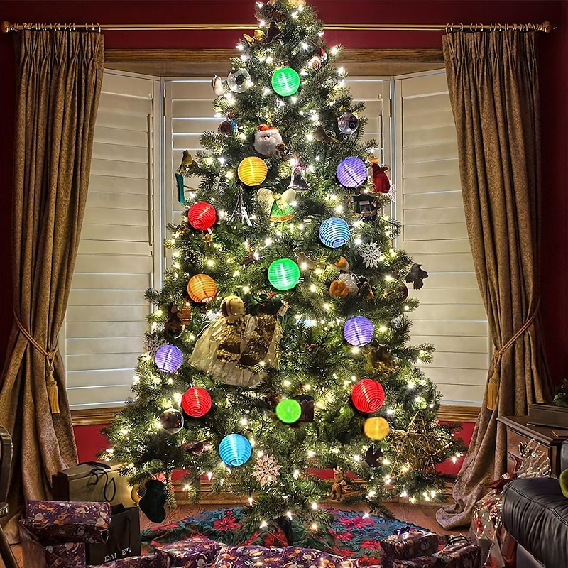 Solar Lantern String Lights Outdoor Waterproof 3m 20LED Decorative Lights Multicolor for Patio Garden Wedding Party Camping Bedroom Decor3