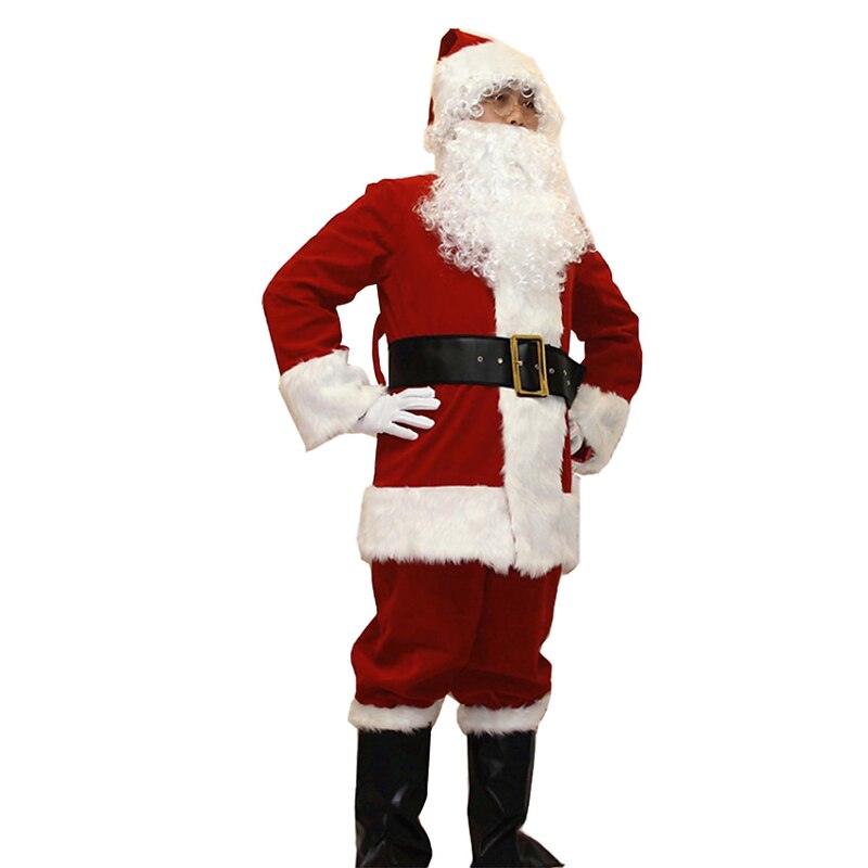 Santa Suit Santa Claus Santa Clothes Adults Adults' Men's Christmas Cosplay Costume Christmas Carnival Children's Day Easy Carnival Costume4