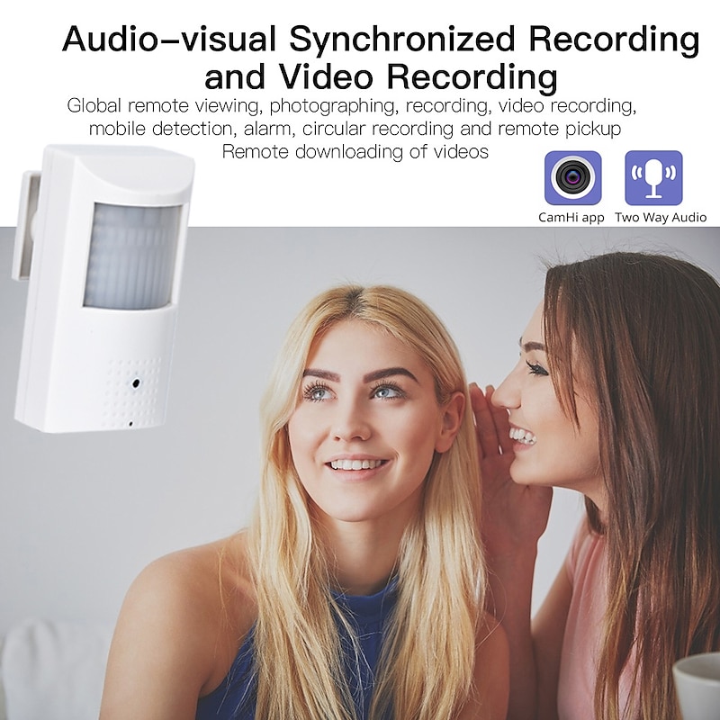 WIFI Pinhole Hidden PIR Style IR Audio IP Camera with Hikvision NVR Audio Two-way Voice Intercom 4K 8MP IMX415 5MP 2MP3