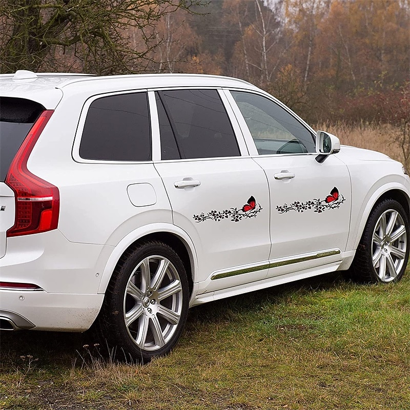 Delysia King Reflective Butterfly Car Sticker - Removable, Waterproof, Decorative Car Shape Flower Decal4