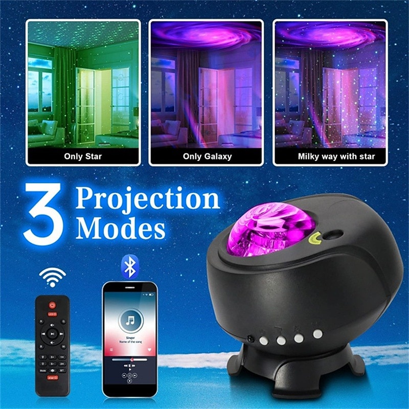 Galaxy Projector Star Projector Night Light with Remote Timer and Bluetooth Speaker for Bedroom 29 Light Effects Largest Area Galaxy Shapes Light Projector for Adults Ceiling Room DecorPartyGift2