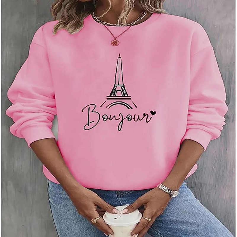 Women's Sweatshirt Burgundy Hoodie Pullover 100% Cotton Graphic Letter Street Casual Vintage Basic Round Neck Long Sleeve Top Micro-elastic Fall & Winter Comfrt Breathable Soft Fabric2