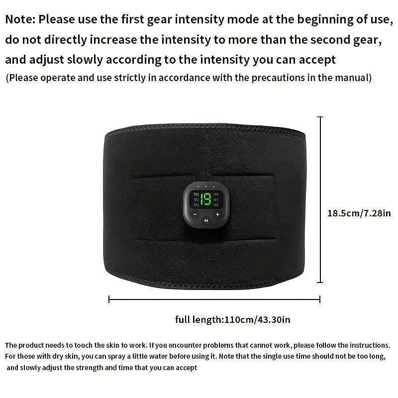 2023 New EMS Electric Abdominal Body Slimming Belt Waist Band Smart Abdomen Muscle Stimulator Abs Trainer Fitness4