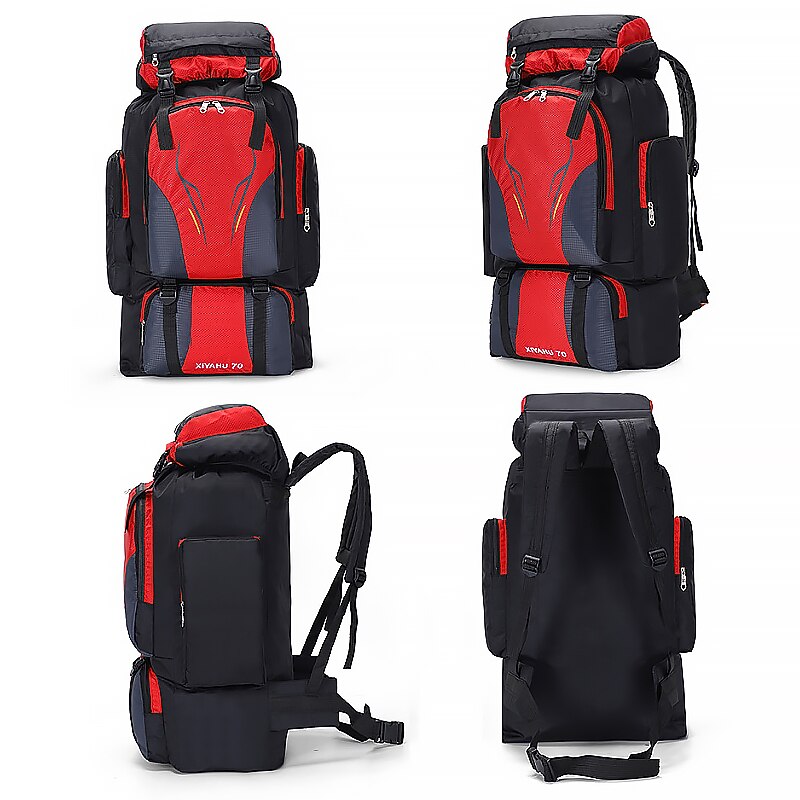 Men's Backpack Functional Backpack Tactical Backpack Outdoor Camping & Hiking Traveling Color Block Oxford Cloth Large Capacity Waterproof Breathable Zipper 202 black 201 dark blue 202 military green4