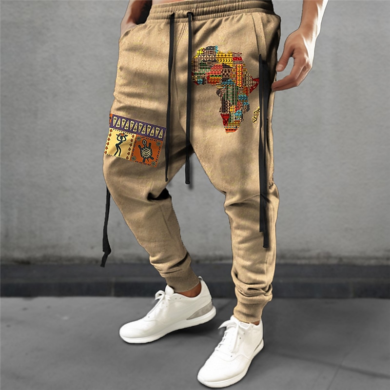 Tribal Bandana Print Vintage Casual Men's 3D Print Sweatpants Joggers Pants Trousers Outdoor Street Casual Daily Polyester Black Navy Blue Green S M L Mid Waist Elasticity Pants