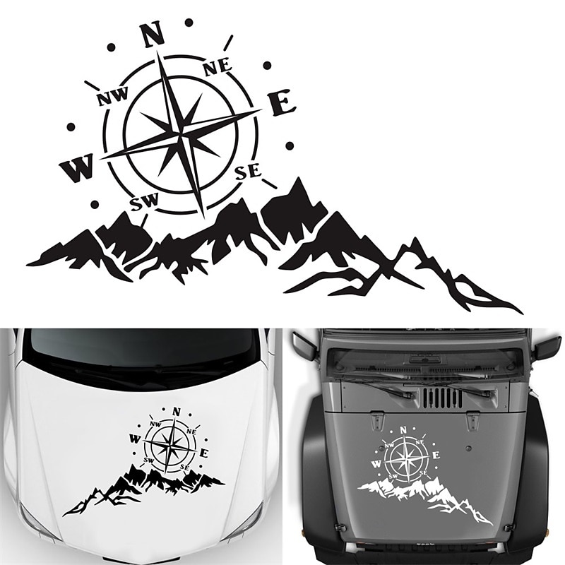 Doordash DIY Design Car Truck Decorative Stickers for SUV Mountain Adventurers Compass Cross-Country Rv Camper Car Accessories2