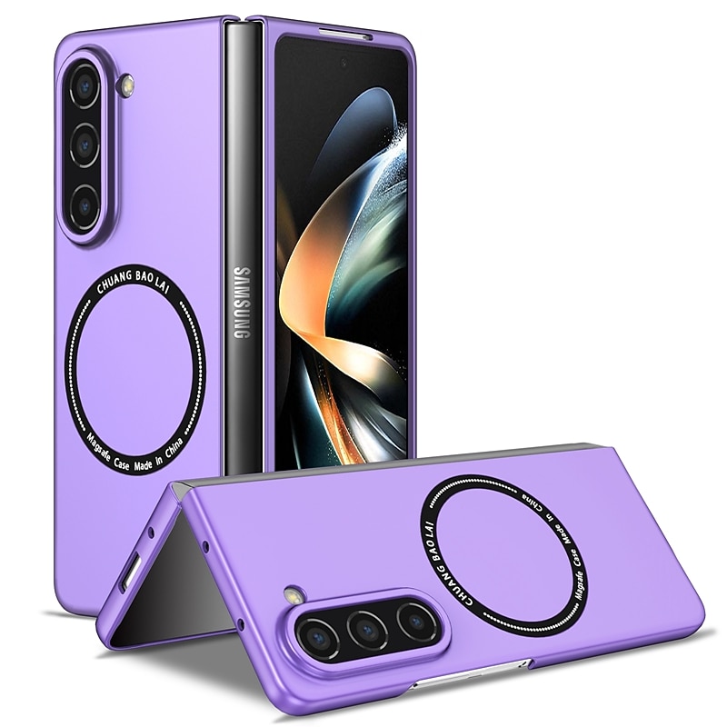 Phone Case For Samsung Galaxy Z Fold 7 Z Fold 6 Z Fold 5 Z Fold 4 Z Fold 3 Back Cover With Magsafe Support Wireless Charging Shockproof PC2
