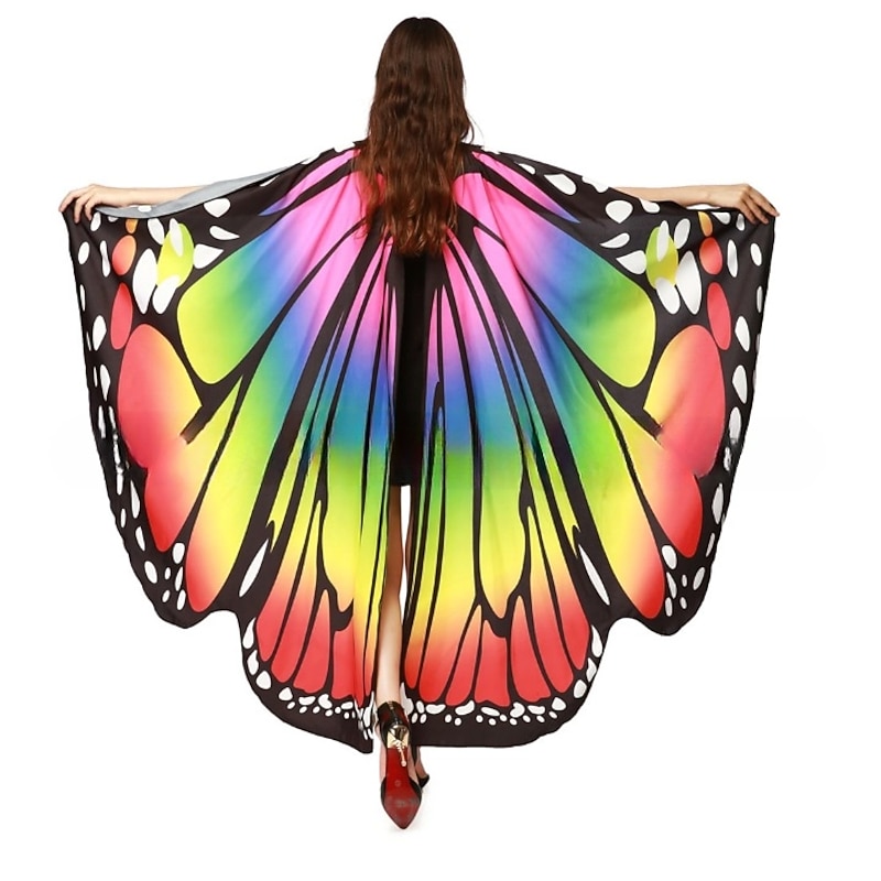 Fairytale Butterfly Halloween Wings Mask Carnival Costume Funny Costume Adults' Women's Christmas Carnival Party Easy Halloween Costumes Dress Up2