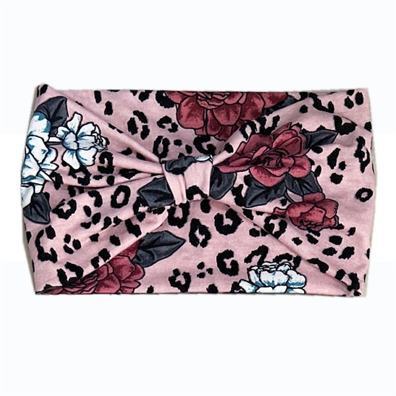 Bohemian New Headband Leopard Print Headband Printed Wide Edge Hair Band Yoga Sports Fitness Anti Sweat Hair Band Accessories3