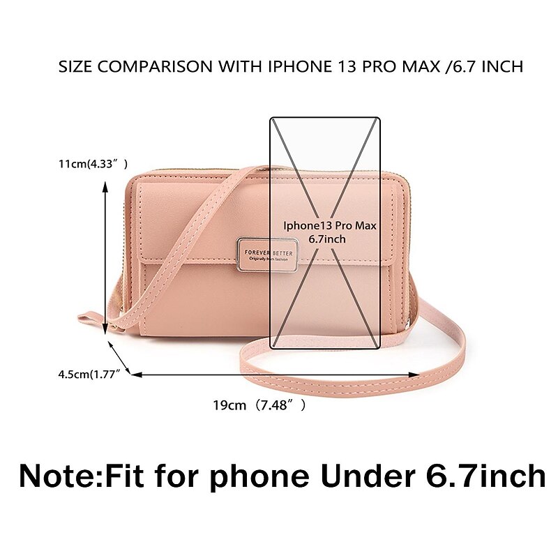 Phone wallet Handbag  Small Crossbody Bag for Women Cell Phone Purse Ladies Shoulder Handbags Wallet Purse with Credit Card Slots For iPhone 15 Samsung  Univesal Phone Bag2