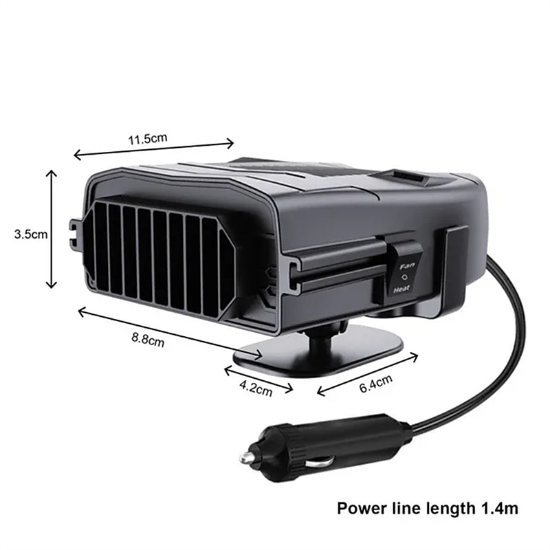 12V Portable Car Fan Heater Auto Heater Defroster Demister Multipurpose Quick Heating Auto Heating Machine Automobile Electric Accessories2