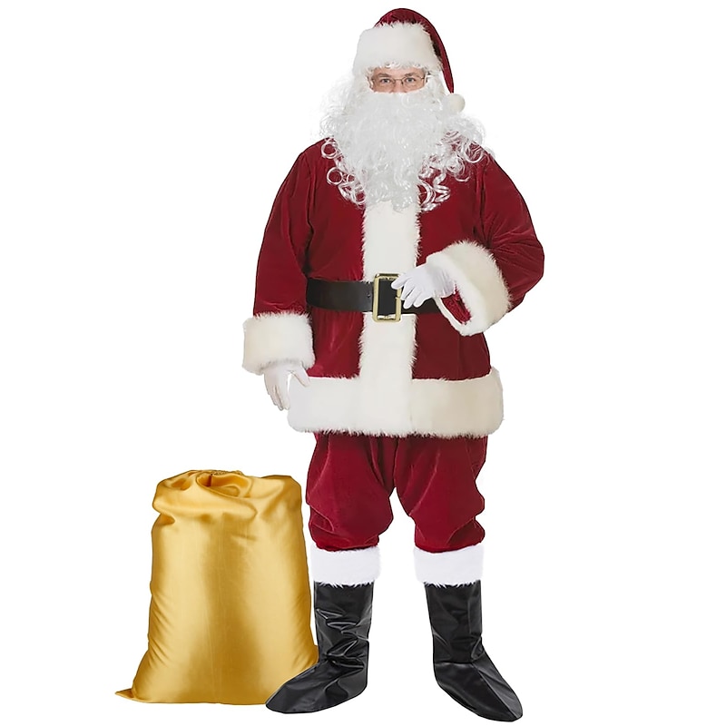 Santa Claus Santa Suits Santa Beard Santa Hat Men's Adults' Christmas New Year Christmas Eve Party & Evening