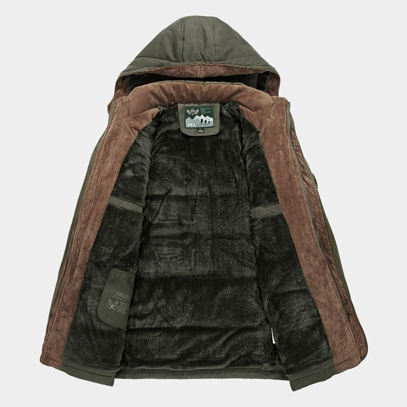 Men's Winter Coat Fleece Jacket Parka Zipper Pocket Detachable Hood Daily Wear Vacation Going out Comfort Leisure Warm Winter Solid / Plain Color Camel Green khaki Dark Blue Puffer Jacket2