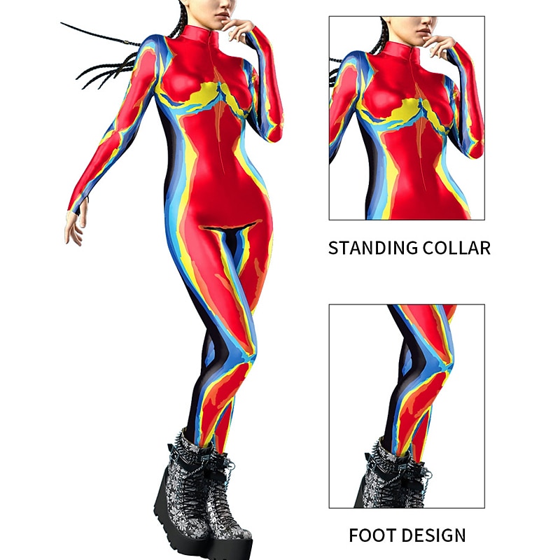 Cosplay Halloween Cosplay Costume Party Costume Bodysuits Carnival Costume One Piece Adults' Women's Carnival Masquerade Mardi Gras Performance Party Easy Halloween Costumes Dress Up2