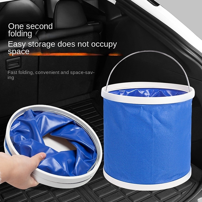 StarFire 9/11L Multifunctional Portable Folding Bucket with Bag Outdoor Car Wash Fishing Backpack Camping Hiking Trip Cleaning Tool3