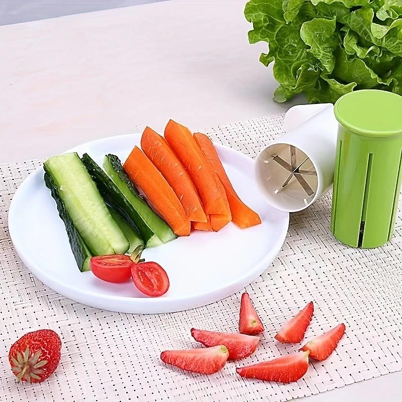 Multi-Function Slicer Carrot Strawberry Cucumber Splitter Cucumber Slicer, Strawberry Slicer, Grape Slicer, Carrot Cutter, Fruit And Veggie Divider2