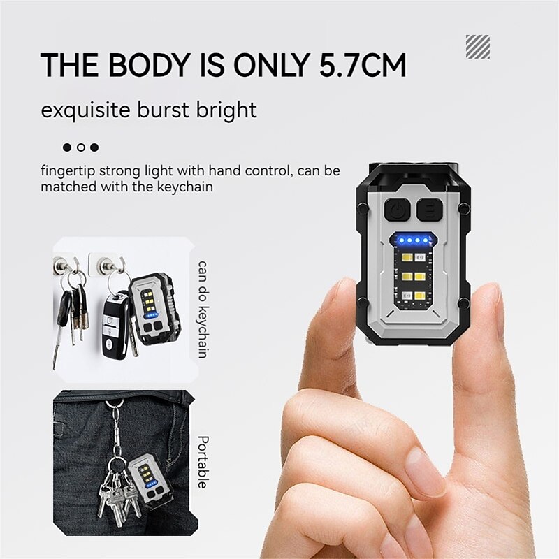 Powerful 2 XTECOB Flashlight with Powerful Magnet Mini Flashlight Rechargeable Hat Clip Light Outdoor Waterproof Camping Fishing3