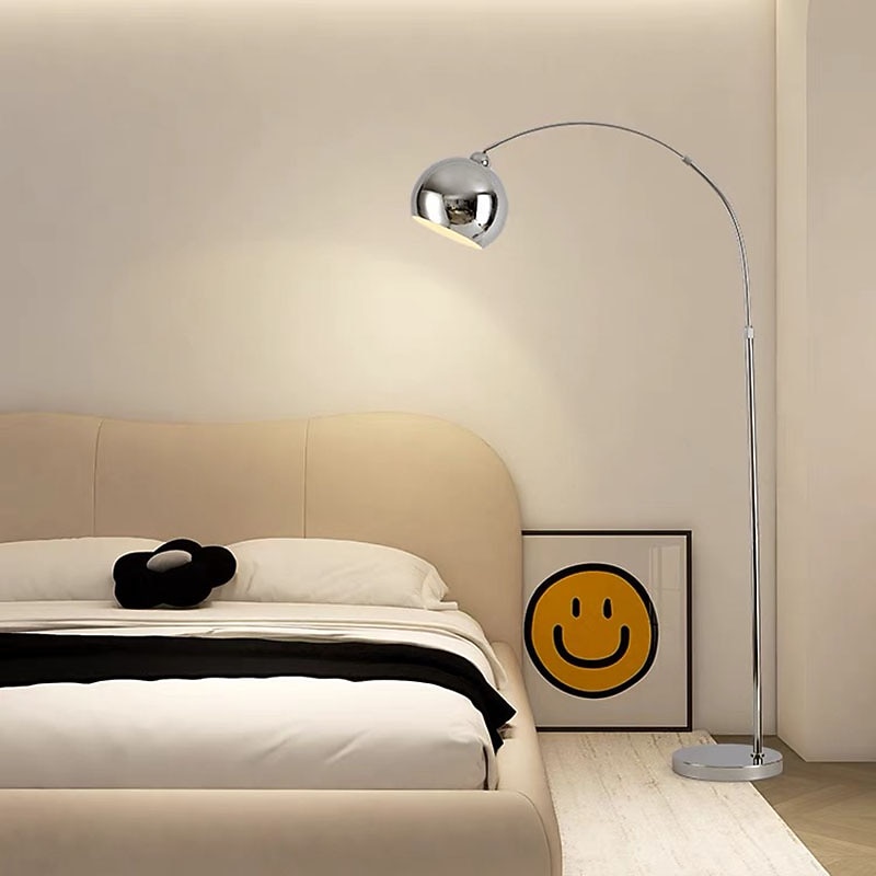 Floor Lamp, Floor Lamp, Arc Floor Light, Reading Floor Lamp, Steel / Nickel Matte, Satin Adjustable Grande Stainless Steel 110-240V2