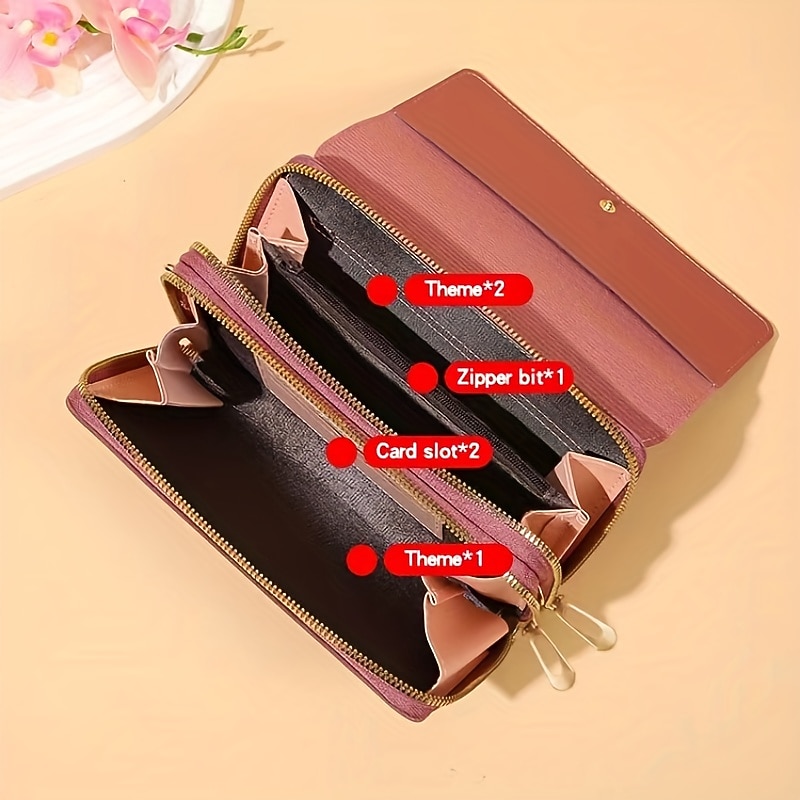 Women's RFID Blocking Crossbody Wallet Purse – Multi-Pocket Faux Leather Shoulder Bag for Travel, Shopping, and Everyday Use3