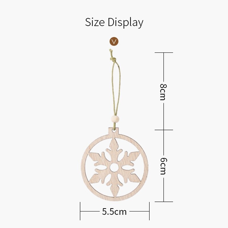 10pcs Christmas Tree Ornaments Christmas Tree Decoration Christmas Tree Hanging Snowflake Reindeer Ornaments Holiday Decor Christmas Hanging Ornaments Christmas Holiday Party Decoration2