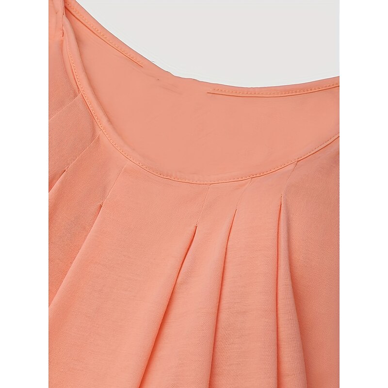 Women's Camisole Tank Top Plain Vacation Hawaiian Casual Sleeveless Round Neck Regular Tops Casual Beach Black White Light Green Pink Wine Summer Spring 16