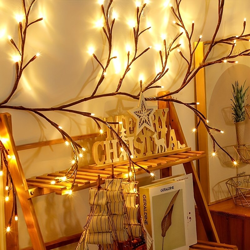 Elegant Wedding Reception Party Bendable Willow Vine Lights 8 Modes for Home Decor 144 LEDs for Christmas Party Holiday Decor Branch Rattan Lamp Festival Wedding Decoration3
