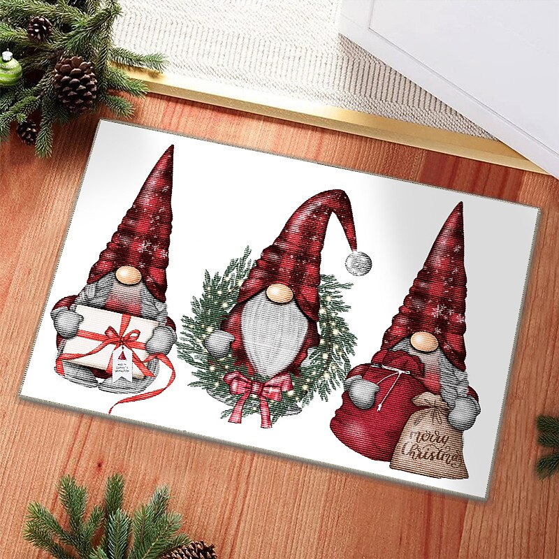 Christmas Door Mat, Christmas Welcome Rug For Front Door Decoration, Bathroom Carpet Foot Pad Rug Entryway Decor4