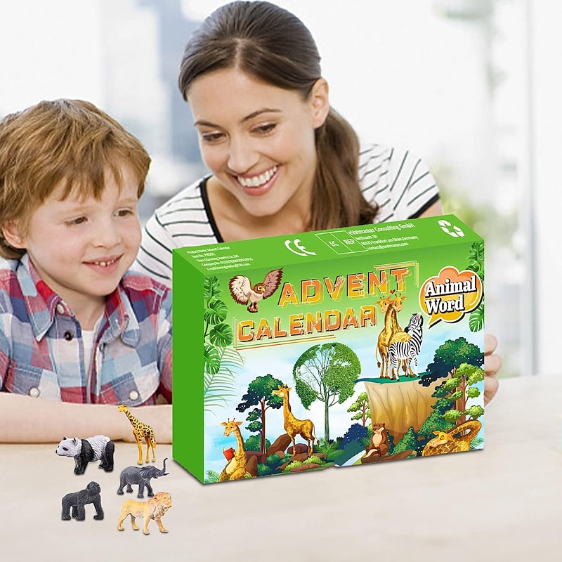 24 Day Animal Toy Advent Calendar Christmas Advent Calendar 2025 Christmas Countdown Calendar Gift for Girls and Boys2