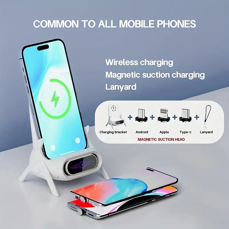 Wireless Charger 15 W for Cell Phone Wireless Charging Bracket Portable Wireless Charging Stand for IOS & Android4