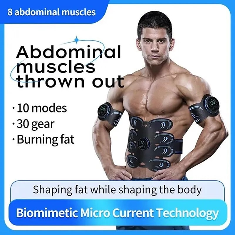2023 New Upgrade Electric Abdominal Muscle Stimulator Slimming Massage Unisex Trainer Ems Exercise Body Training Fitness Equipment - Main Image