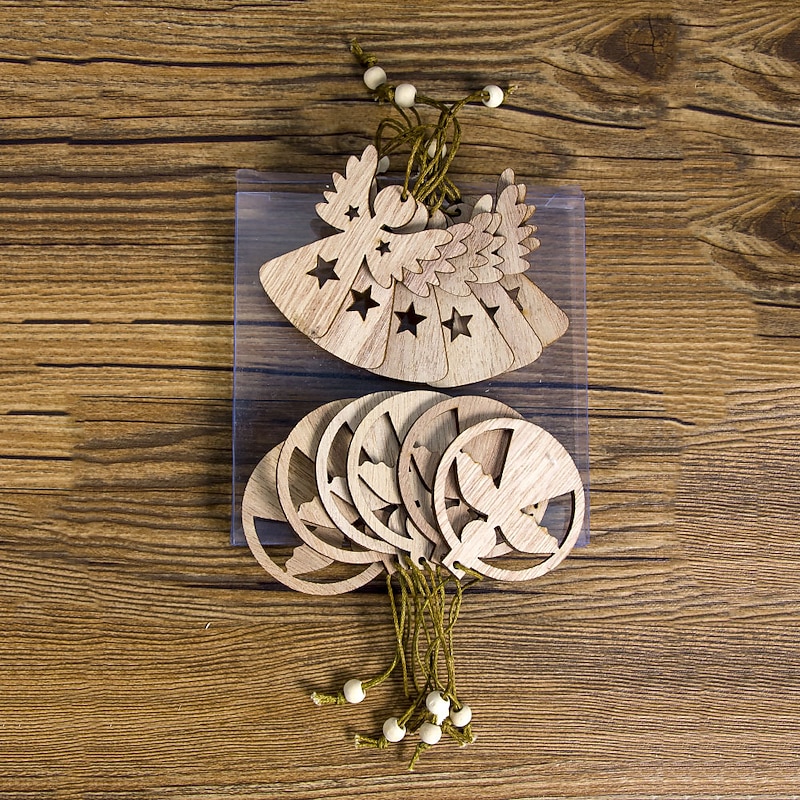 10pcs Christmas Tree Ornaments Christmas Tree Decoration Christmas Tree Hanging Snowflake Reindeer Ornaments Holiday Decor Christmas Hanging Ornaments Christmas Holiday Party Decoration4