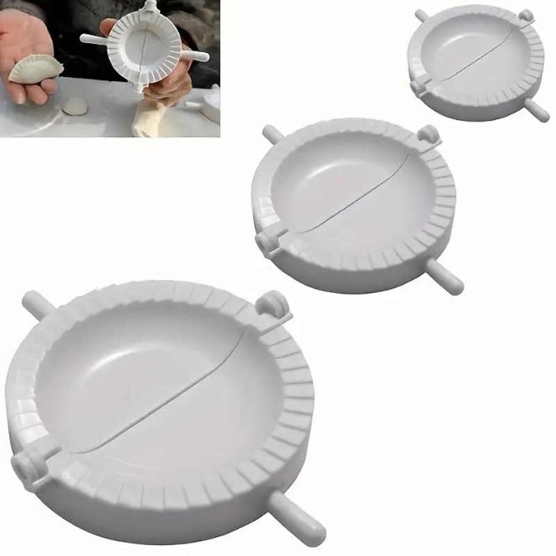 3pcs Dumpling Maker, Empanadas Press Mold Maker, Dumpling Mold For Pierogi, Pastelitos, Calzone, Turnovers, Chinese Dumpling, Kitchen Gadgets, Kitchen Supplies, Kitchen Stuff2