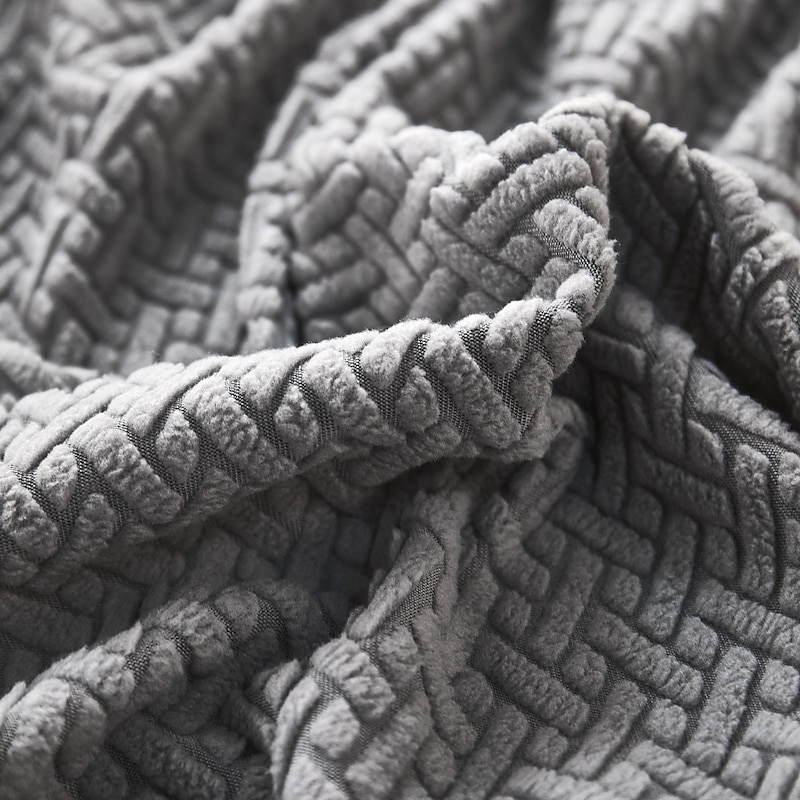 Stretch Sofa Seat Cushion Cover Slipcover, Magic Sofa Cover Couch Armchair Loveseat 4 or 3 Seater Grey Black Red Soft Durable Washable3