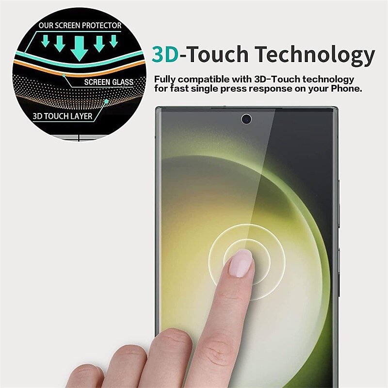 [2+2Pack] Screen Protector + Camera Lens Protector For Samsung Galaxy S25 Ultra S25 Ultra Plus S24 Ultra Plus S23 S22 S21 S20 Ultra Plus FE S10 Tempered Glass 9H Hardness Anti-Fingerprint High4