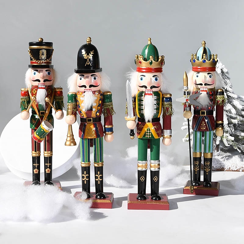 Christmas Nutcracker Figures Ornaments (30cm/11.81in), Room Decor, Scene Decor, Desktop Decor, Christmas Supplies, Christmas Ornaments