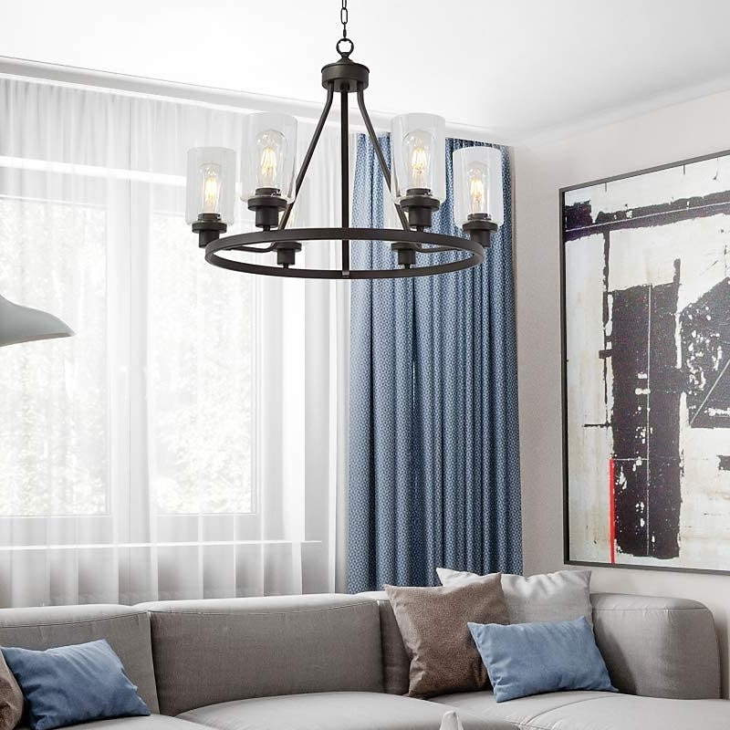 Farmhouse Chandelier 6 Light 25