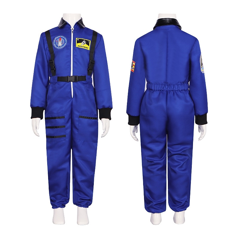 Astronaut Group Couple Costume Cosplay Costume Onesie Costume Jumpsuits Orange For Kings Day Halloween Carnival Adults Kids Unisex3