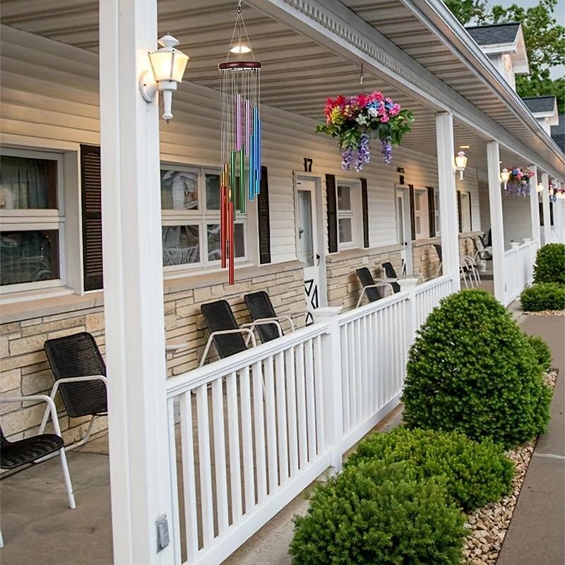 Outdoor Wind Chimes with 12 Colored Aluminum Tubes and Hooks, Decorated with Commemorative Wind Chimes for Families, Courtyards, Gardens, and Outdoor Occasions3