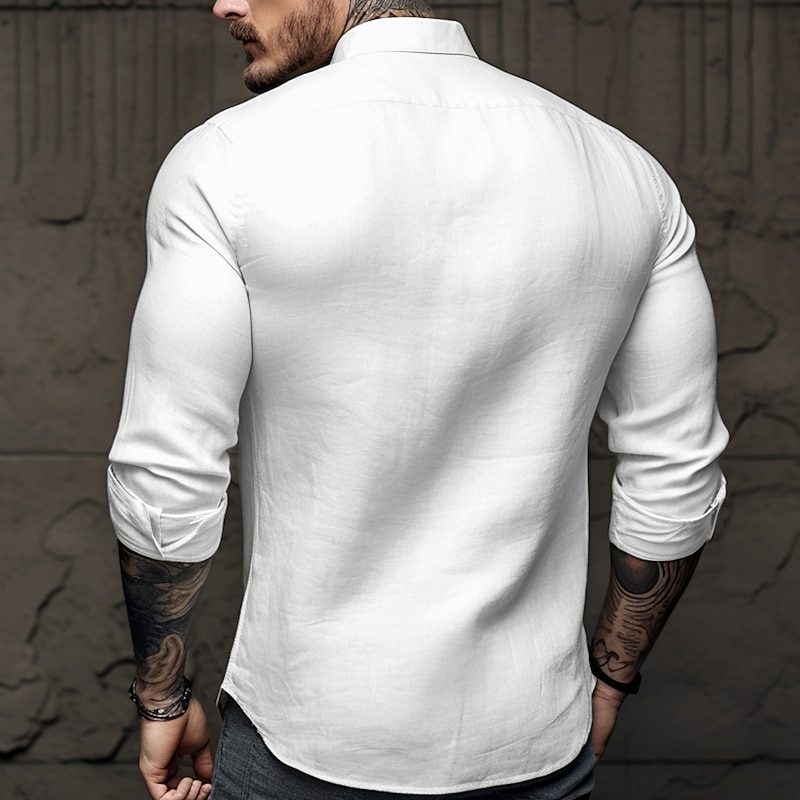 Men's Color Block Coconut Tree Leaves Shirt Summer Hawaiian Shirt Aloha Shirt Long Sleeve Shirt Stand Collar Fashion Streetwear Designer Outdoor Street Casual White Yellow Light Green S M L4