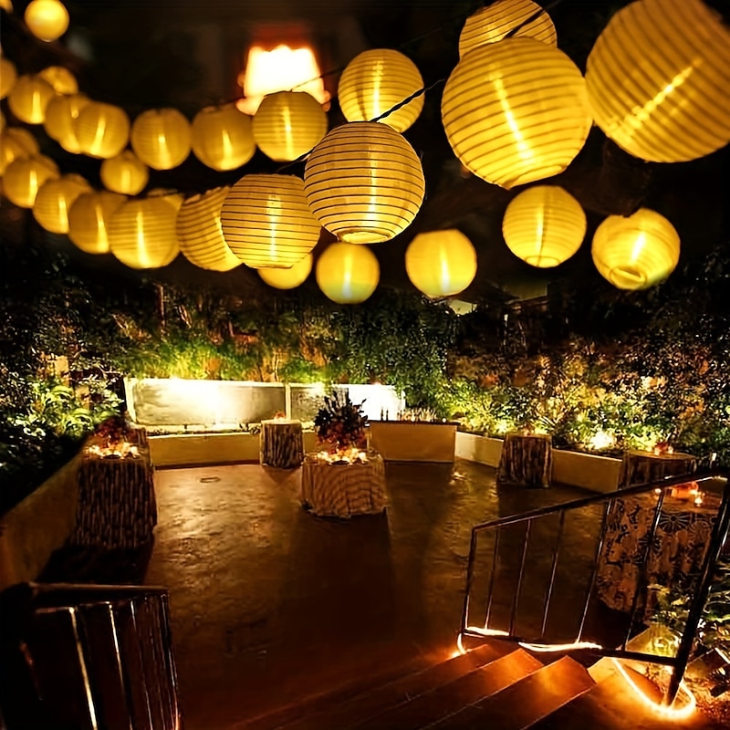 Solar Lantern String Lights Outdoor Waterproof 3m 20LED Christmas Window Decorative Lights Multicolor for Xmas Patio Garden Wedding Party Camping Bedroom Decor4