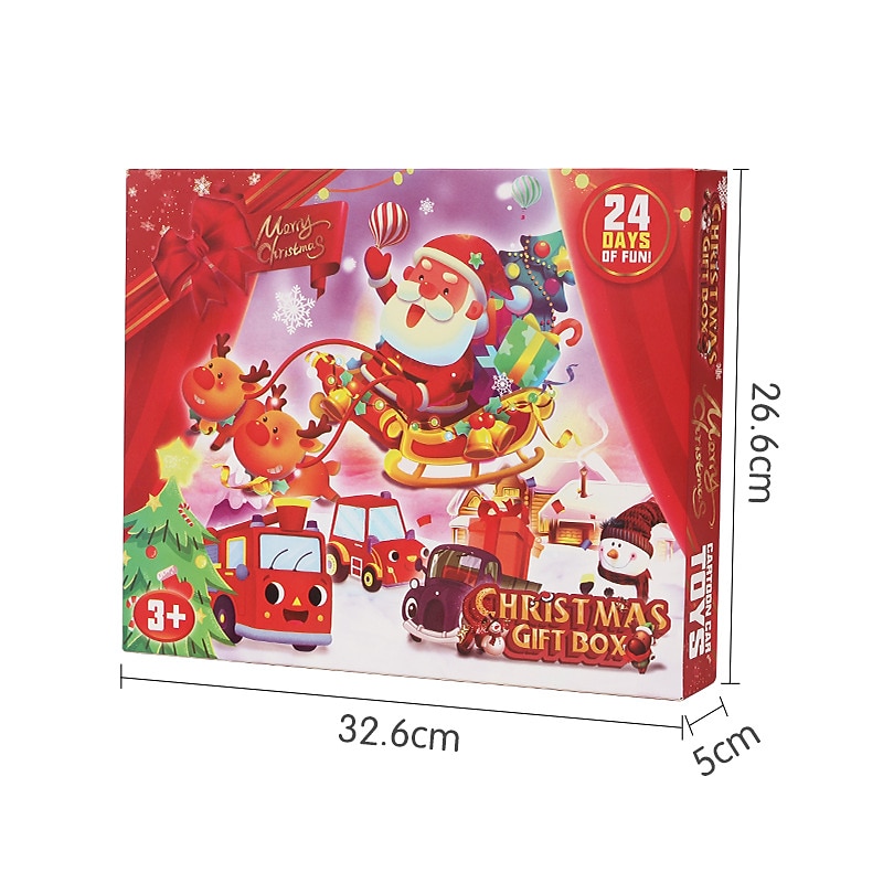 Christmas Advent Calendar 2025, Advent Calendar Children with 24 Days Countdown Pulls Back Cars Toy Christmas Countdown Calendar Blind Box Gift for Kids Boys and Girls3