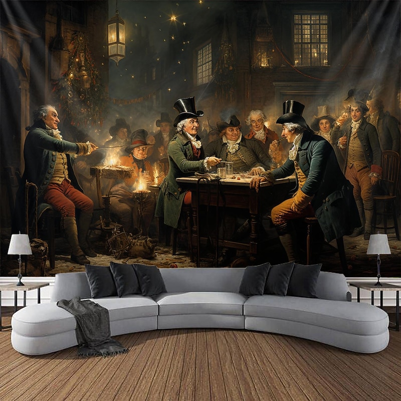 Christmas Decorations Nativity Scene Baptism Hanging Tapestry Wall Art Xmas Large Tapestry Mural Decor Photograph Backdrop Blanket Curtain Home Bedroom Living Room Decoration2