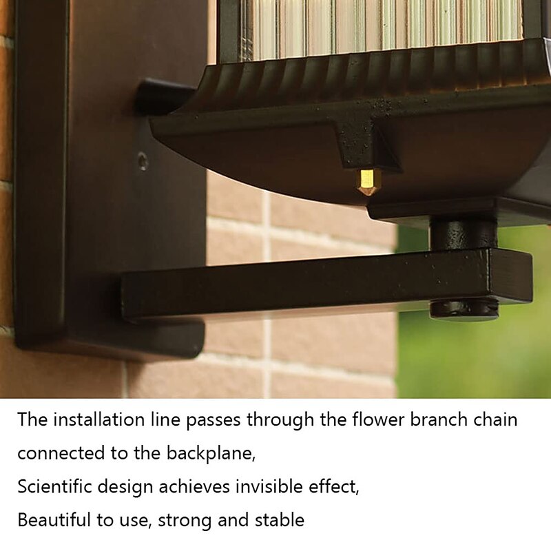 LED Wall Sconce Lighting Fixture Indoor Outdoor Lantern External Waterproof IP65 Rustproof Aluminum Glass Lantern Wall Lamp Lantern Courtyard Garden Balcony Villa Decorative Lights 110-240V3